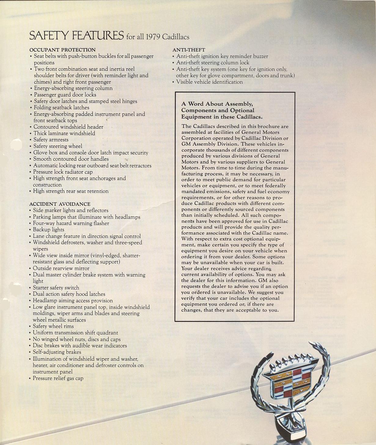 1979 Cadillac Brochure Page 1
